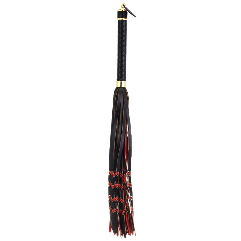 Флогер LOCKINK SEVANDA Red & Black Braided Tail Flogger, червоно-чорний, з вузликами