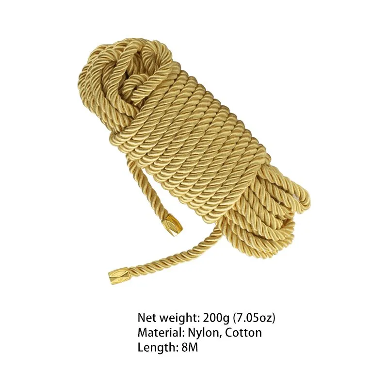 Мотузка для шибарі LOCKINK SEVANDA Shibari Pratice Rope, золотиста, 8 м