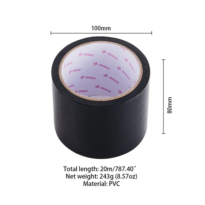 Скотч для бондажу LOCKINK SEVANDA Electrostatic Tape, чорний, 16 м