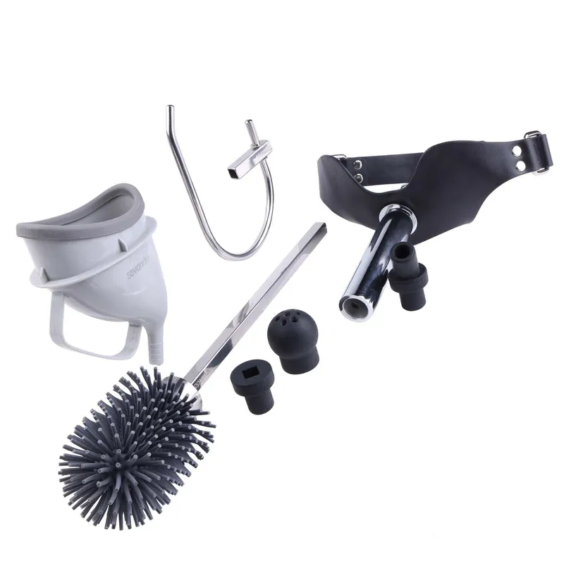 Набір для домінування LOCKINK SEVANDA Objectification Bathroom Set, маска та 4 насадки
