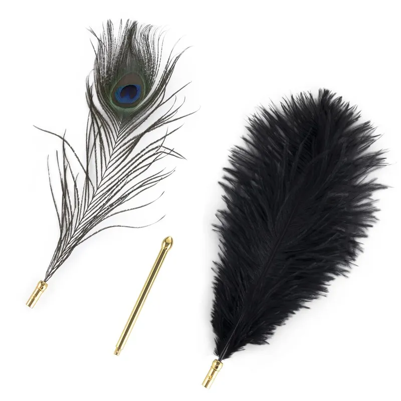 Лоскітка LOCKINK SEVANDA Natural Peacock Flirting Feather Tickler, перо павича та страуса