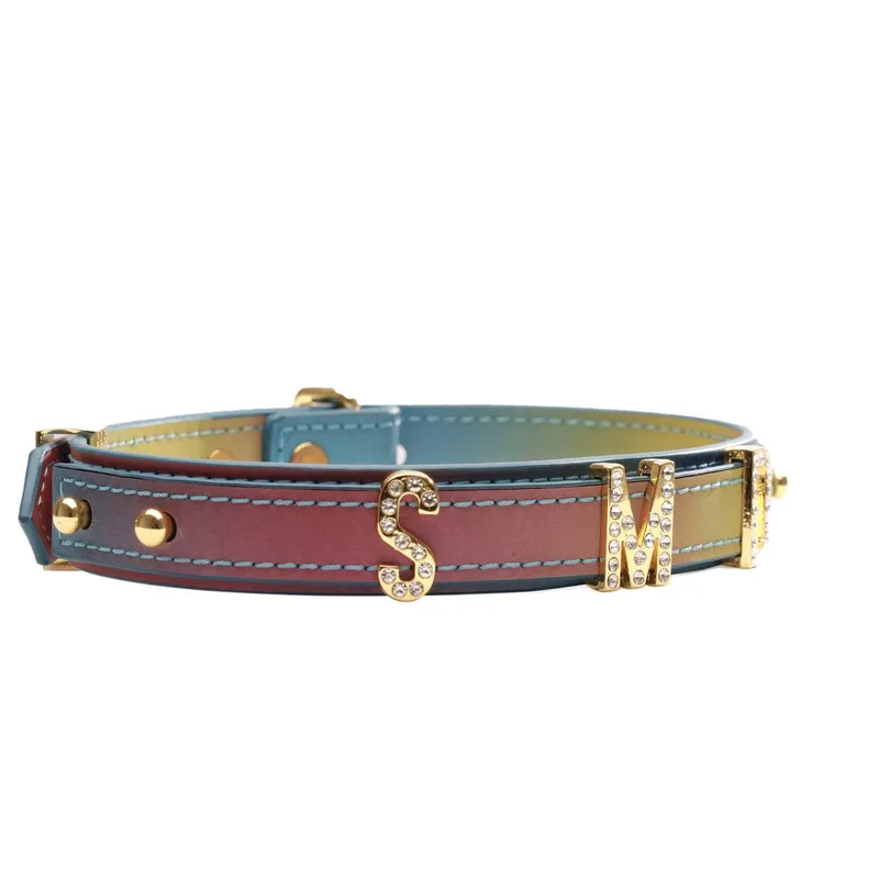 Нашийник LOCKINK Multi-color DIY Alphabet Collar, мультиколір, штучна шкіра