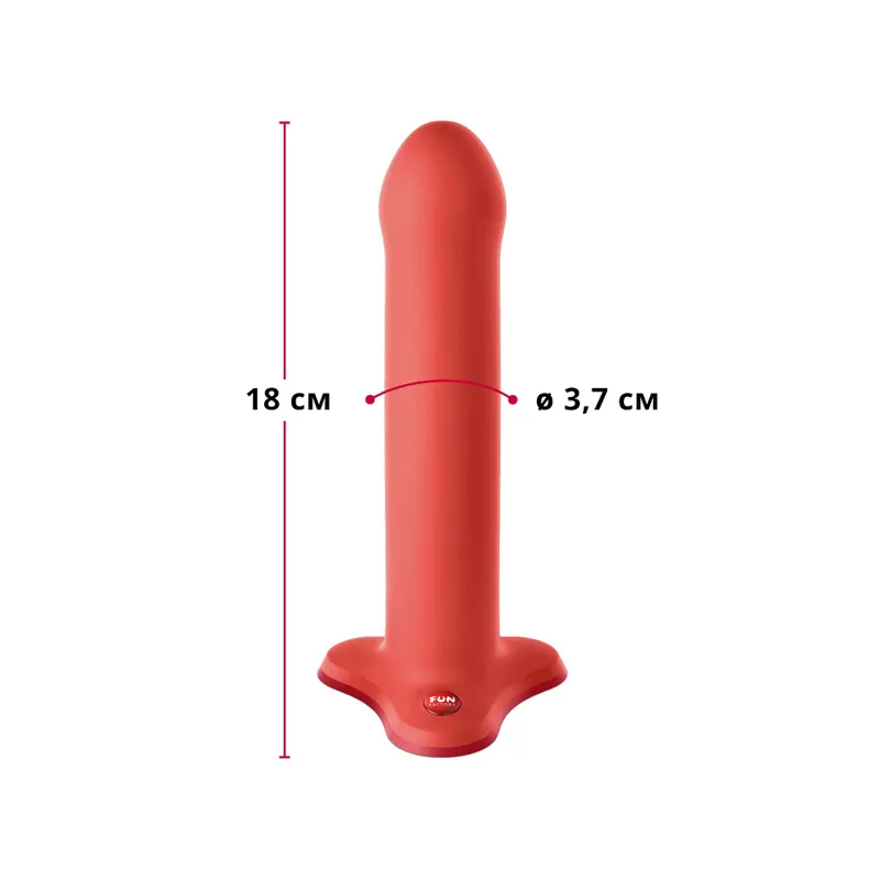Фалоімітатор Fun Factory MAGNUM, помаранчевий, довжина 18,3 см, діаметр 3,7 см