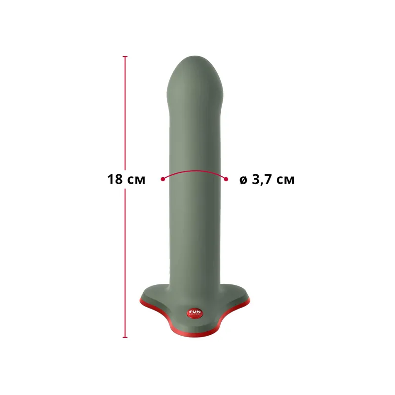 Фалоімітатор Fun Factory MAGNUM, оливковий, довжина 18,3 см, діаметр 3,7 см