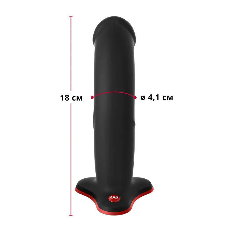 Фалоімітатор Fun Factory THE BOSS STUB, чорний, довжина 17,9 см, діаметр 4,1 см
