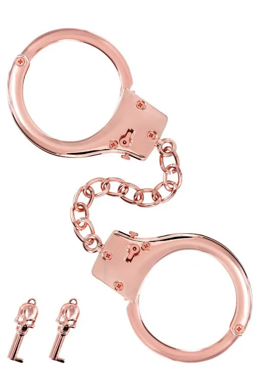 Металеві наручники Fetish Tentation Premium Chick wrist cuffs, рожеве золото