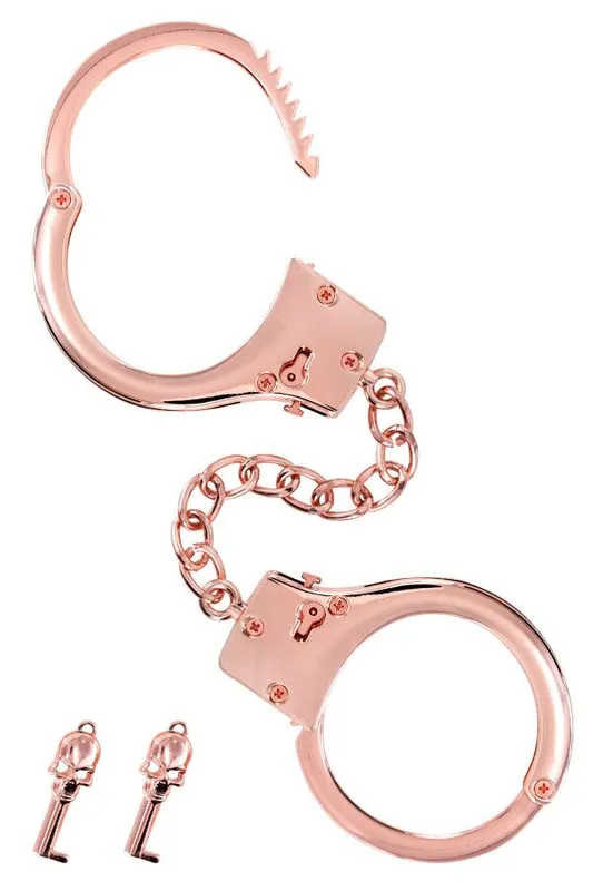 Металеві наручники Fetish Tentation Premium Chick wrist cuffs, рожеве золото