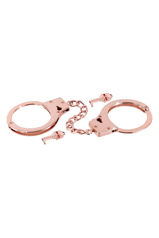 Металеві наручники Fetish Tentation Premium Chick wrist cuffs, рожеве золото