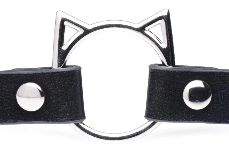 Чокер Master Series Kinky Kitty Ring Slim Choker - Black