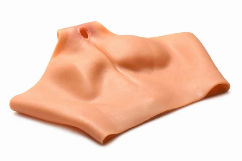 Накладна силіконова вагіна Master Series Silicone Vagina + Butt Panties, розмір Small