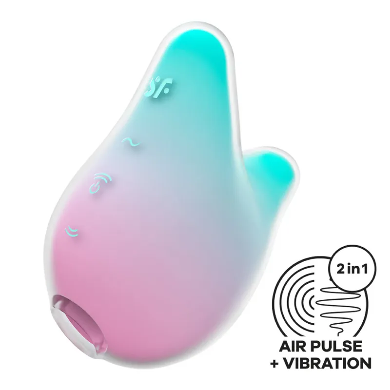 Вакуумний кліторальний стимулятор Satisfyer Mermaid Vibes Mint/Pink, 2 мотори