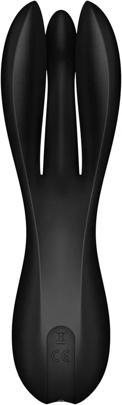 Кліторальний вібратор Satisfyer Threesome 2 Black, 3 гнучкі пальчики, 3 мотори