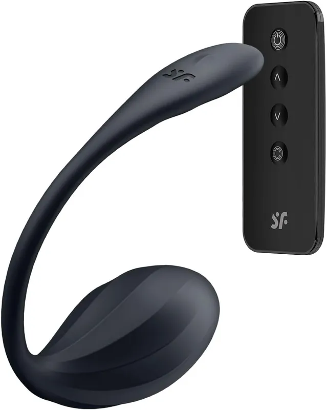Смарт-віброяйце Satisfyer Ribbed Petal Connect App Black з пультом ДК