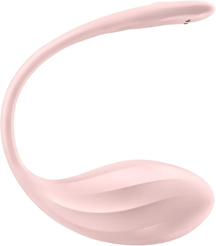 Смарт-віброяйце Satisfyer Ribbed Petal Connect App Rose, керування зі смартфона та пультом ДК