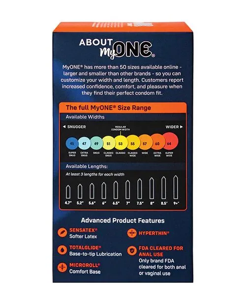 Презервативи MyONE Extra Wide & Long, 10 шт, ONE (США)