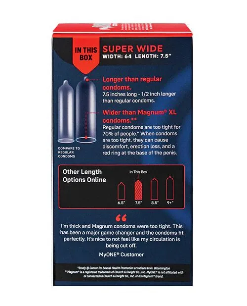Презервативи MyONE Super Wide, 10 шт, ONE (США)