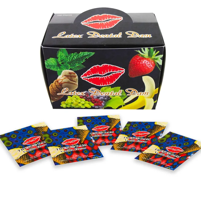 Набір латексних серветок ONE Latex Dental Dams Vanilla, 100 шт