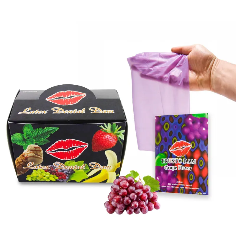 Латексні серветки ONE Latex Dental Dams Grape, 100 шт