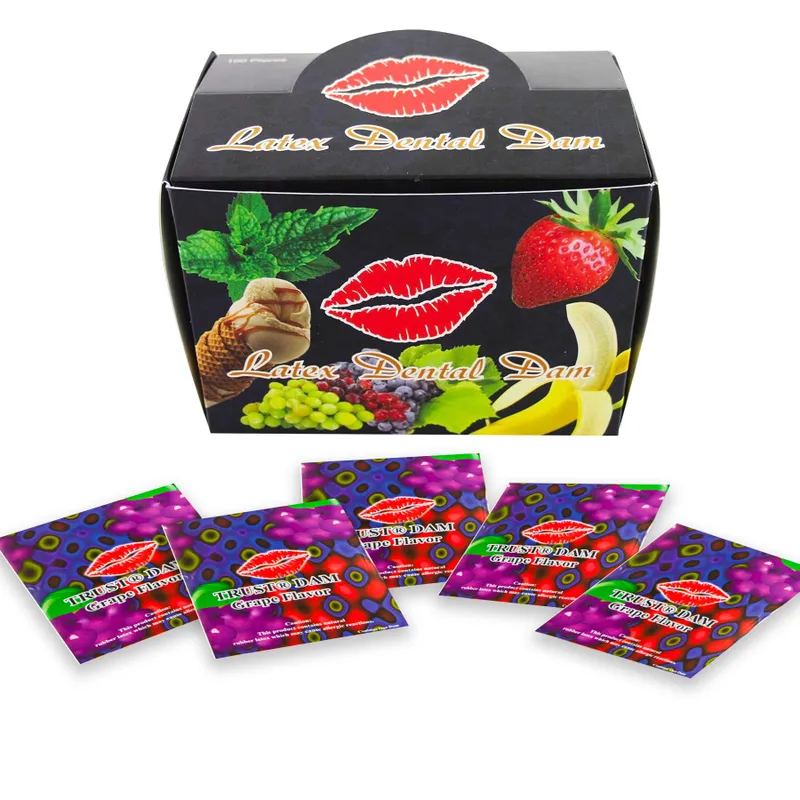 Латексні серветки ONE Latex Dental Dams Grape, 100 шт