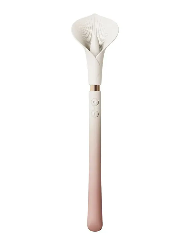 Вібромасажер Zalo – Calla Blossom Pink, двосторонній, 2 мотори