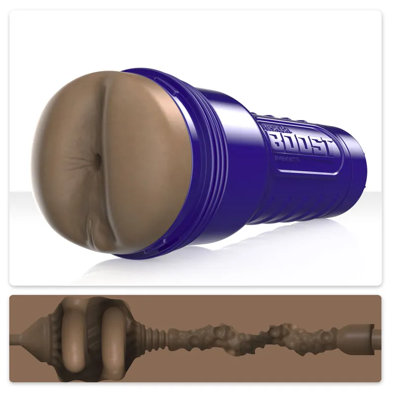 Мастурбатор-попка Fleshlight Boost Blast Female Light Medium Flesh, кільця Turbo Tech