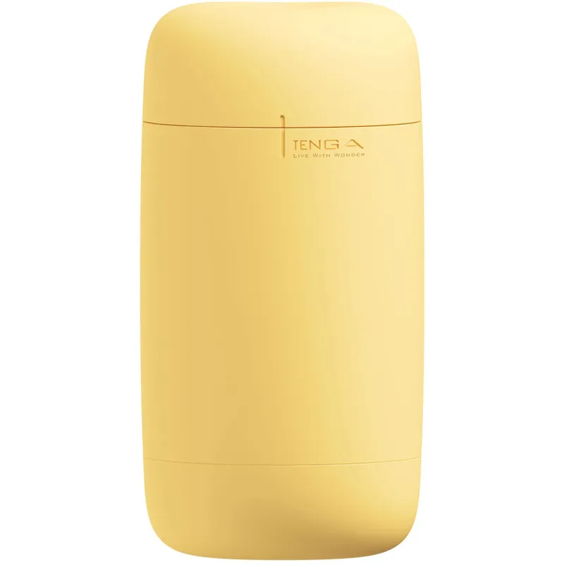 Мастурбатор TENGA PUFFY Custard Yellow, ультрам'який, наскрізний