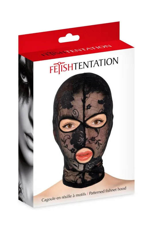 Капюшон Fetish Tentation Patterned Fishnet Hood, ажурна сітка
