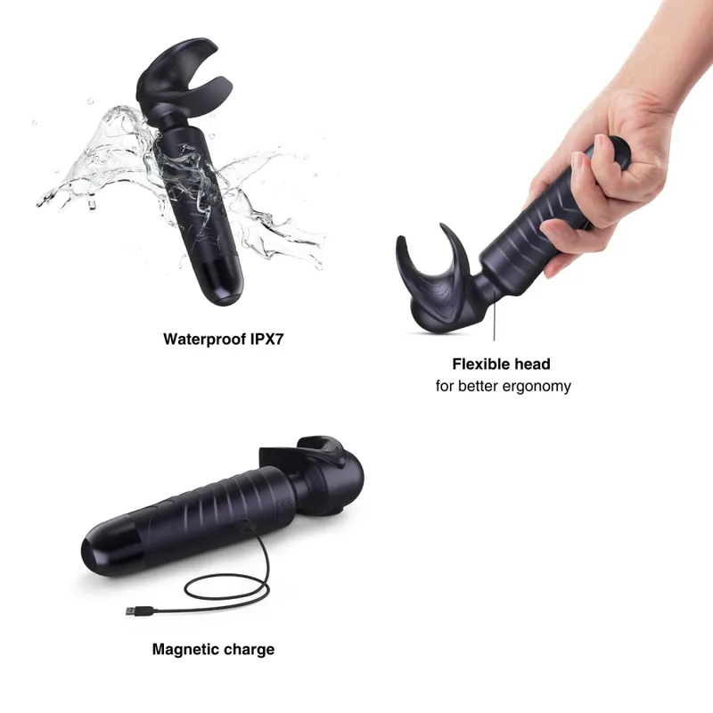 Мастурбатор-вібромасажер Manwan MAN.WAND EVO Black Plum