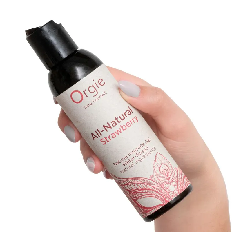 Лубрикант на водній основі Orgie All Natural Strawberry, 150 мл, зі смаком і ароматом полуниці