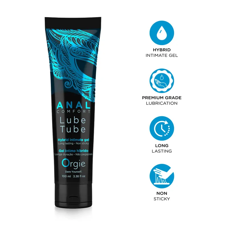 Анальна змазка Orgie Lube Tube Anal Comfort, 100 мл, водна основа з ефектом силікону