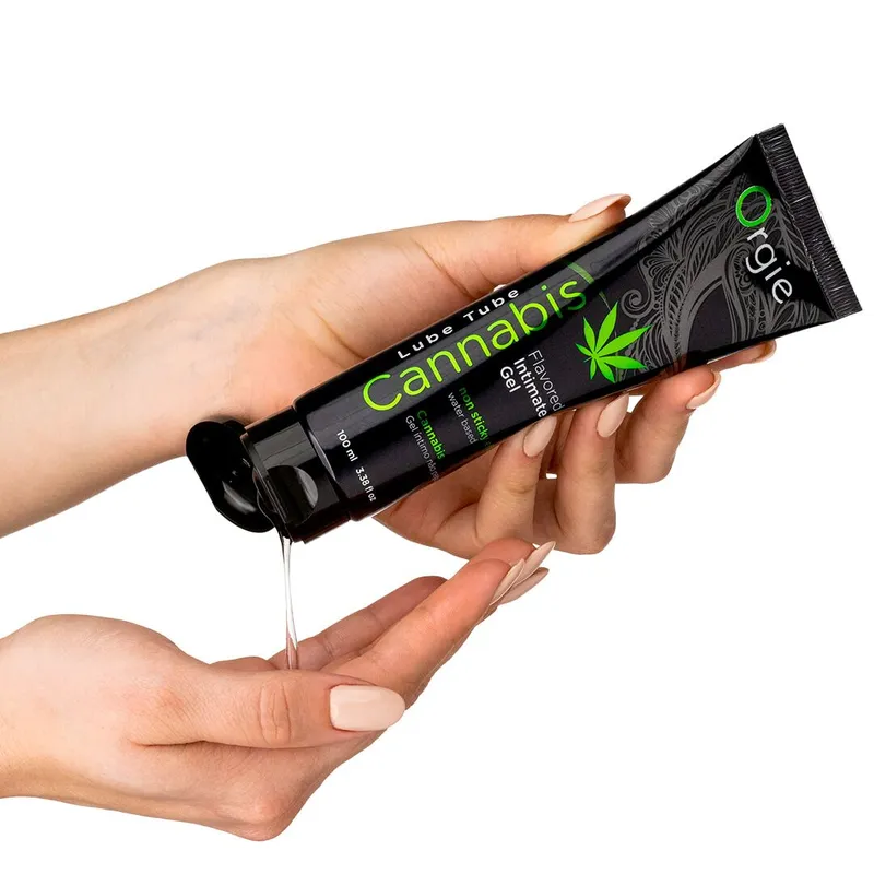 Лубрикант на водній основі Orgie Lube Tube Cannabis, 100 мл, їстівний, з олією конопель