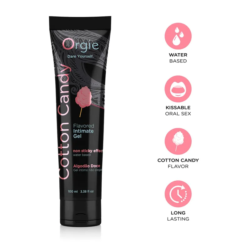 Лубрикант на водній основі Orgie Lube Tube Cotton Candy, 100 мл, зі смаком солодкої вати