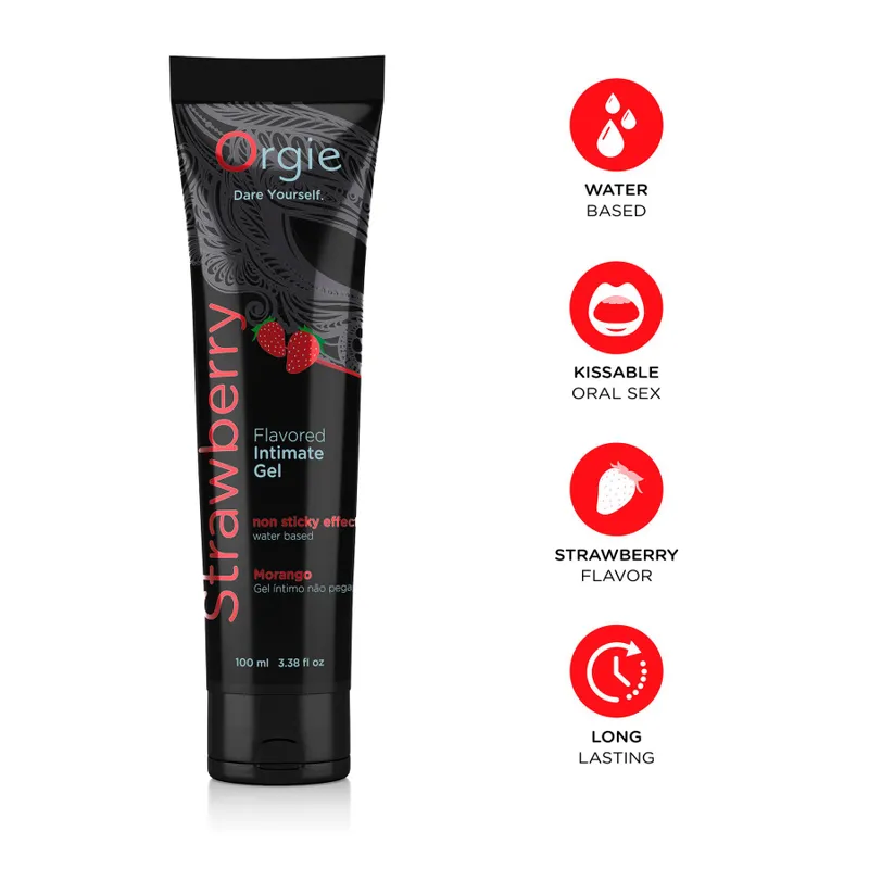 Лубрикант на водній основі Orgie Lube Tube Strawberry, 100 мл, зі смаком полуниці