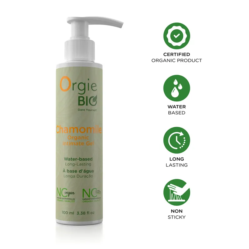 Лубрикант на водній основі Orgie – Bio Chamomile Organic Intimate Gel, 100 мл, екстракт ромашки