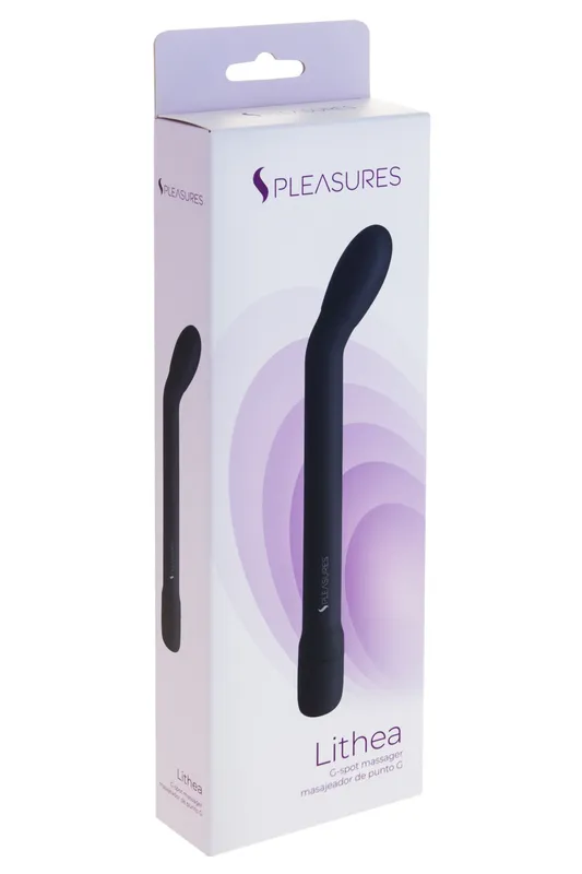 Тонкий вібратор для точки G S Pleasures Lithea Black, 7 режимів