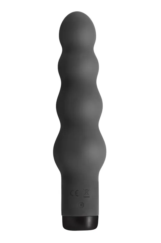 Вібратор S Pleasures Bullets Obsidian, чорний, у вигляді ряду кульок, 10 режимів