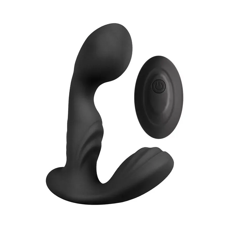 Вібромасажер простати S Pleasures Premium FUZZY, чорний, з рельєфом