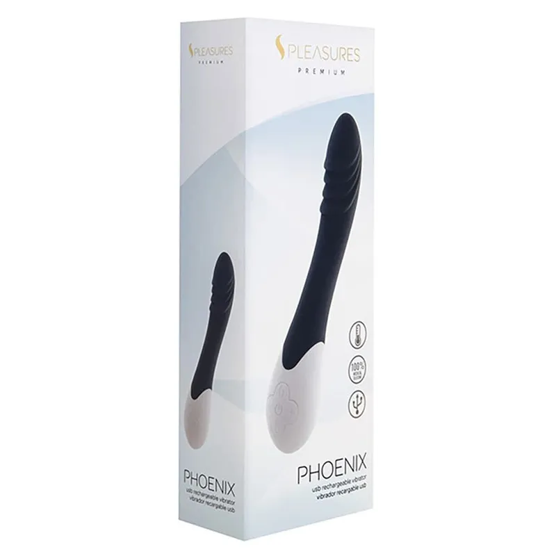 Вібратор S Pleasures Premium Phoenix для точки G, з нагрівом, водостійкий