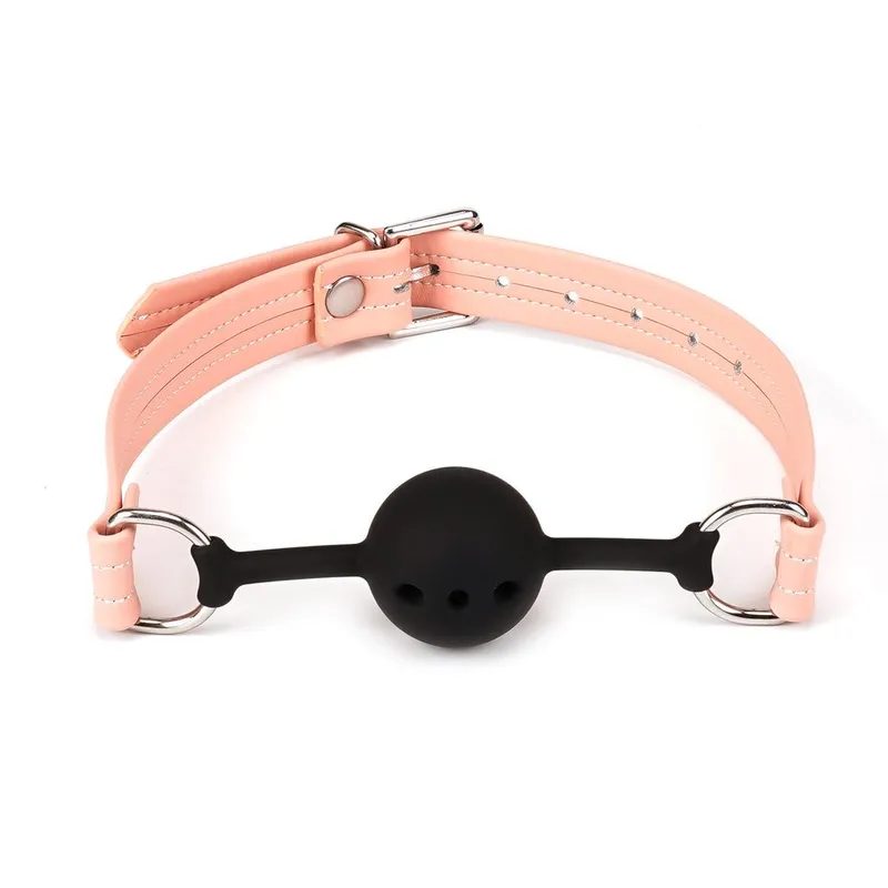 Кляп Liebe Seele Dark Candy Pink Ball Gag з силіконовою кулькою, діаметр 4,3 см
