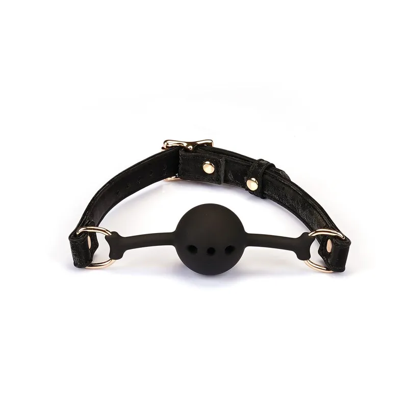 Кляп Liebe Seele Boudoir Amor Ball Gag Black, силіконова кулька 4,3 см