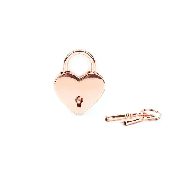 Замочок-сердечко Liebe Seele Heart Shape Padlock Rose Gold (2 шт)