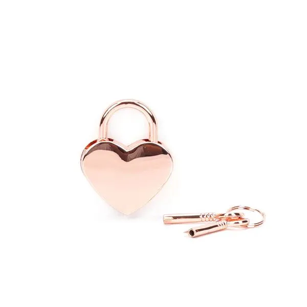 Замочок-сердечко Liebe Seele Heart Shape Padlock Rose Gold (2 шт)
