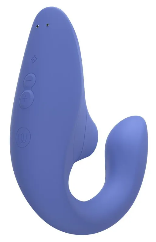 Вагінально-кліторальний стимулятор Womanizer Blend Vibrant Blue, вібрація + вакуум, 2 мотори