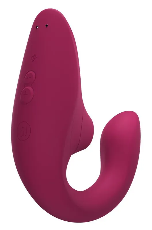 Вагінально-кліторальний стимулятор Womanizer Blend Vibrant Pink, вібрація + вакуум, 2 мотори