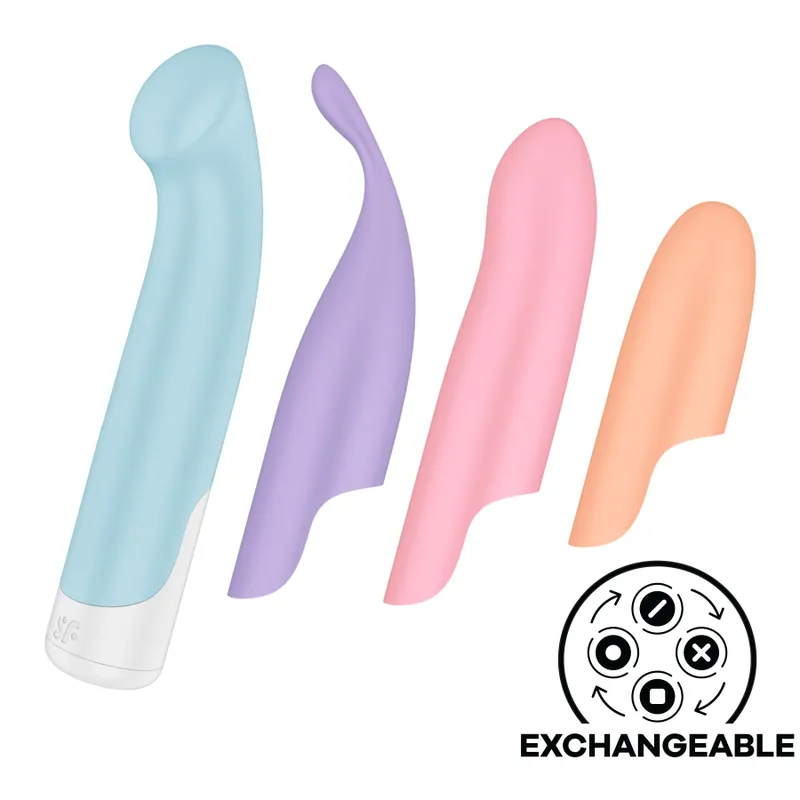 Набір 4-в-1 Satisfyer Playful Four, вібратор та 4 насадки, 12 режимів