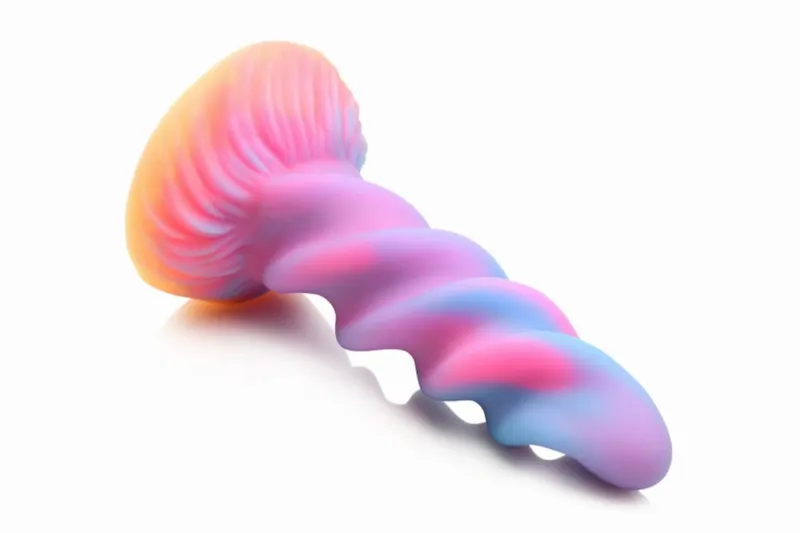 Фентезійний фалоімітатор Creature Cocks Glow-in-the-Dark Unicorn Dildo, 20,6 см