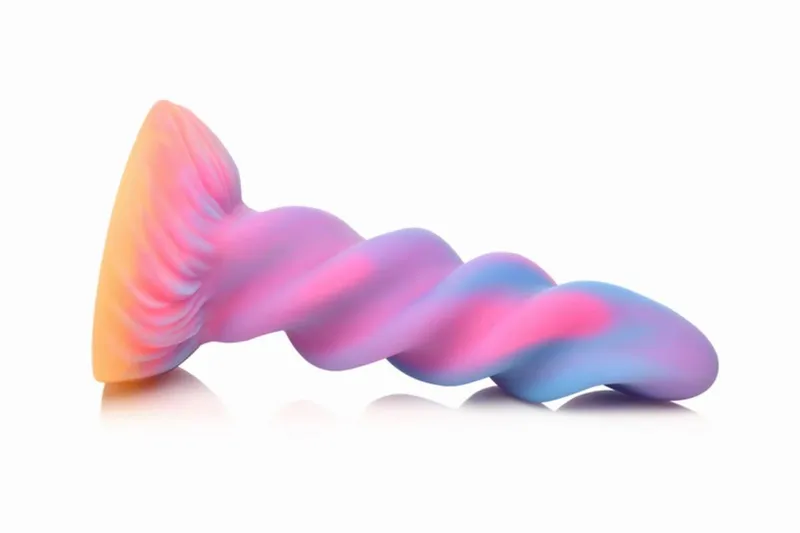 Фентезійний фалоімітатор Creature Cocks Glow-in-the-Dark Unicorn Dildo, 20,6 см
