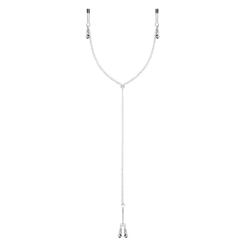 Затискачі для сосків та клітора Bedroom Fantasies Nipple and Clitoris Clamps, срібні