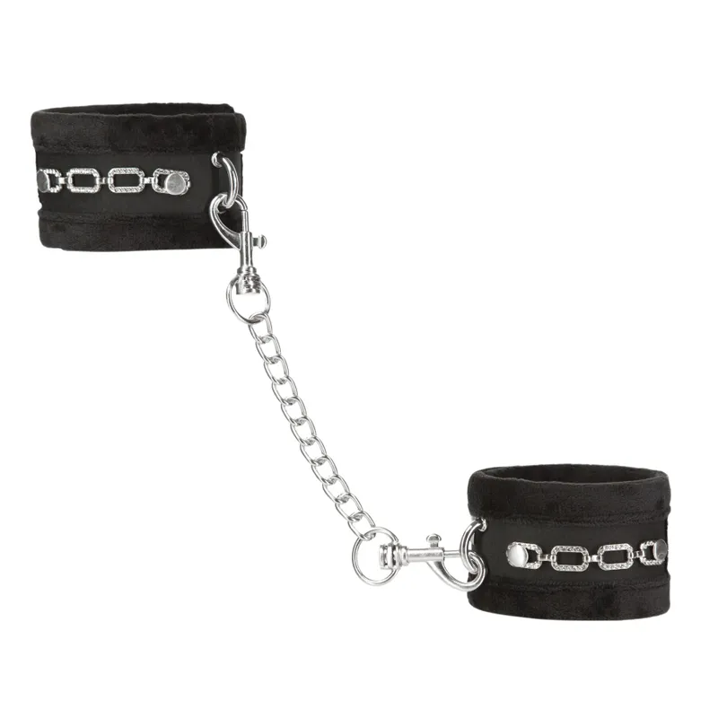 Наручники Punishment Crystal Detail Handcuffs Black зі знімним ланцюжком