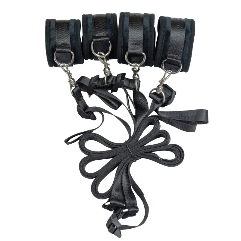 Розтяжка на ліжко Punishment – 5-Piece Bed Restraint Kit, чорна, 5 предметів